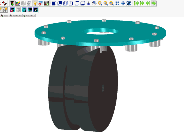 Barrel cam design using MechDesigner