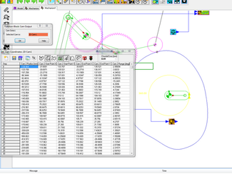 Cam profile coordinates provided by Mechdesigner for manufacture